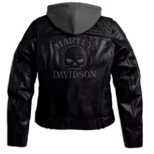 Veste en cuir réfléchissante à capuche 3 en 1 pour femme Harley Davidson Willie G 98152-09VW